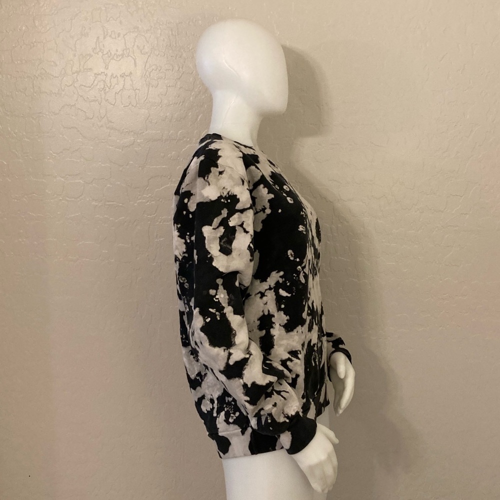 Brown Dyed Girl Black and Gray Tie Dyed Sweatshirt Small - Picture 5 of 8